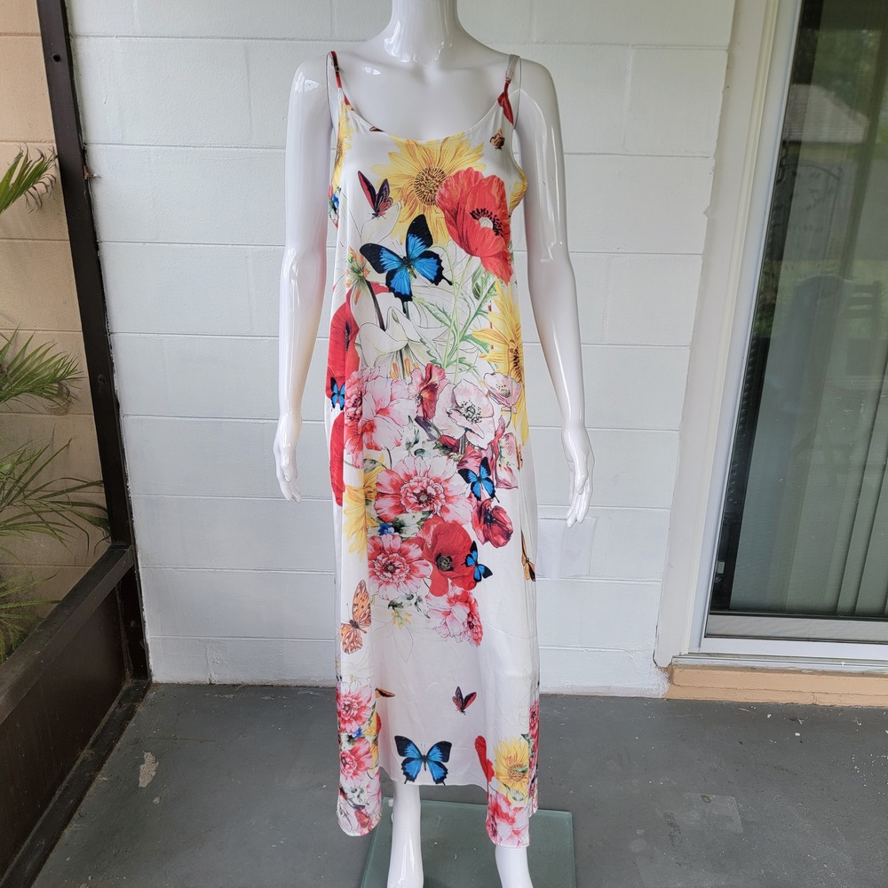 Wrap Up by VP Floral Butterfly Maxi Dress Women S Cottagecore Fairy Resortwear